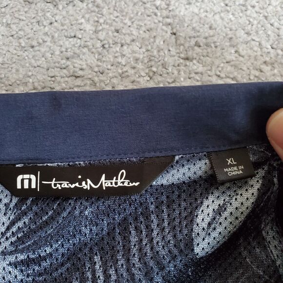 Travis Mathew Jacket Mens Extra Large Blue Windbreaker Golf Lightweight Hawaiian - Picture 9 of 13